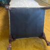 Barbo's Own Wing Chair in Blue Damask Queen Anne Style - 4