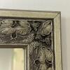 Rectangular Art Nouveau-Style Embossed Silver Tone Wall Mirror - 6