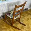 Ladder-Back Child's Rocking Chair With Floral Seat - 2