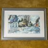 Winter Street Scene Framed Art Decor