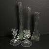 Glass Vases and Candlestick Holders - 2