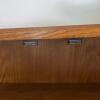 Glass Door Display Cabinet in Mission-Style Oak with Brass Accents - 4