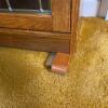 Glass Door Display Cabinet in Mission-Style Oak with Brass Accents - 6