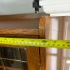Glass Door Display Cabinet in Mission-Style Oak with Brass Accents - 10