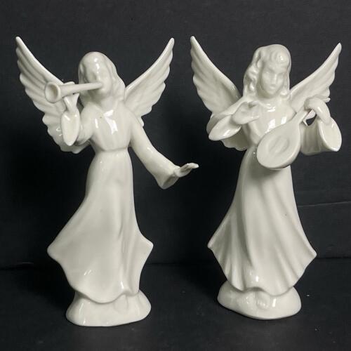 Pair of Haviland Limoges Porcelain Angel Figurines