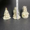Porcelain Christmas Ornaments with Gold Trim and Jewels - 5