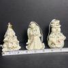 Porcelain Christmas Ornaments with Gold Trim and Jewels - 6