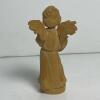 Hand Carved Wooden Angel Figurine Playing Mandolin - 2
