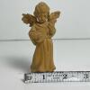 Hand Carved Wooden Angel Figurine Playing Mandolin - 5