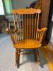 Windsor-Style Wooden Rocking Chair - 5