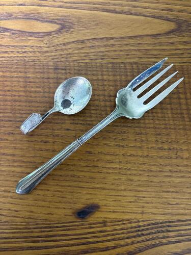 Sterling Silver Serving Fork and Spoon