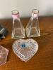 Assorted Crystal and Metal Candlesticks, Hurricane Lamps, and Boxes - 4