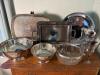 Assorted Silverplate Chrome and Glass Serving Pieces