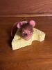 Annalee Mouse on Cheese Ornament with String 1996