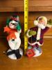 Two Annalee Mobilitee Santa and Snowman Christmas Dolls - 2