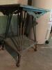 Painted Wood and Metal Table with Lower Shelf, Arts and Crafts-Style - 2