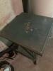 Painted Wood and Metal Table with Lower Shelf, Arts and Crafts-Style - 4