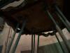 Painted Wood and Metal Table with Lower Shelf, Arts and Crafts-Style - 5