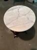 Marble Top Victorian-Style Plant Stand Table - 2