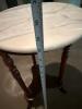 Marble Top Victorian-Style Plant Stand Table - 6
