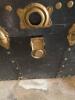 Antique Steamer Trunk with Brass Hardware and Upper Storage Tray - 3