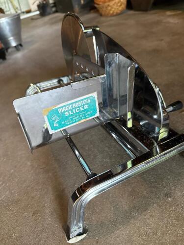 Magic Hostess Slicer Chrome Hand-Crank Food Slicer