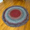Round Braided Multicolor Rug, 4 ft