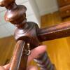 Antique Bobbin-Turned Wooden Baby Crib - 9