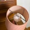 Decorative Pink Table Lamp with Wooden Doll Motif - 5