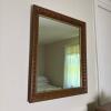 Hand-Carved Rectangular Wooden Wall Mirror - 2