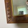 Hand-Carved Rectangular Wooden Wall Mirror - 4