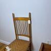 Wooden Spindle Back Chair with Woven Rush Seat - 12
