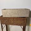 Wicker Planter Stand with Galvanized Metal Liner - 3