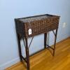 Wicker Planter Stand with Galvanized Metal Liner - 10