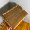 Rustic Wooden Side Table with Turned Legs - 2