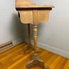 Rustic Wooden Side Table with Turned Legs - 3