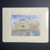 Orignial Watercolor Coastal Lighthouse Painting Signed by Erik R. Minzner