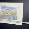 Orignial Watercolor Coastal Lighthouse Painting Signed by Erik R. Minzner - 7