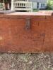 Wooden Storage Box With Hinged Lid and Printed Markings - 2