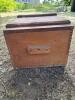 Wooden Storage Box With Hinged Lid and Printed Markings - 4