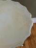 Scalloped-Edge White Wood Pedestal Table - 2