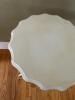 Scalloped-Edge White Wood Pedestal Table - 3