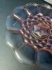 Pink Depression Glass Plate with Geometric Pattern - 3