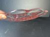 Pink Depression Glass Plate with Geometric Pattern - 4