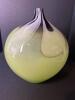 Contemporary Art Glass Vase With Pulled Feather Design