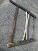 Antique Bow Saw with Wooden Frame and Iron Blade - 7