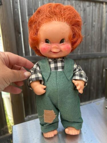 Charlet Byj 2902 Redhead Doll in Checkered Shirt and Overalls
