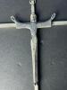 Modernist Metal Crucifix and Porcelain Madonna Statue - 3