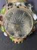 MCM Jeweled Glass and Brass Hanging Lantern in Moorish-Style - 12