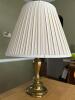 Brass Table Lamp With Pleated Shade